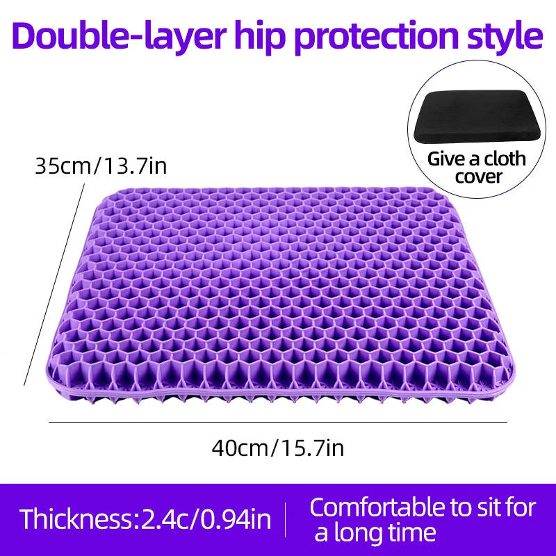 Hexacore seat cushion anti-slip base on car seat